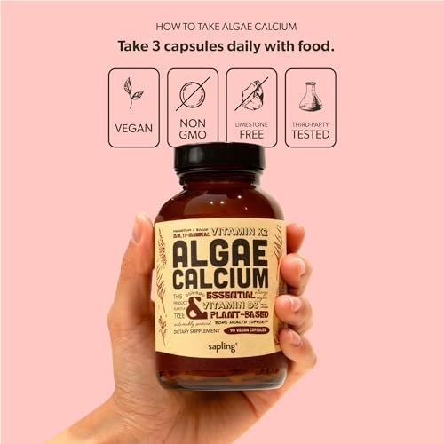 sapling Calcium Supplement - Whole Food with Vitamin K2 & D3, Magnesium, Zinc, Boron