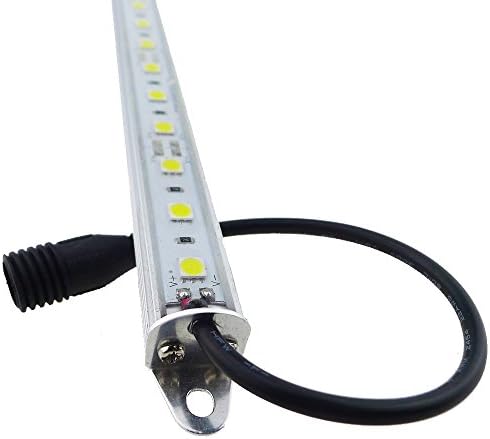 12" Blue 460nm LED Aquarium Fish Tank Light SMD5050 Waterproof IP67 | 18LEDs Aluminum LED Lighting 12V DC Grow Plant Light Bar Marine Reef Aquariums Lighs (No Adapter and Dimmer)