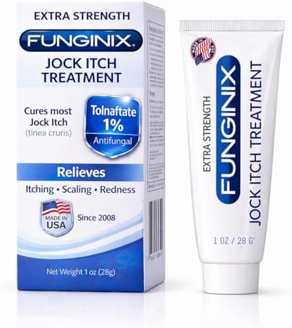 FUNGINIX Jock Itch Treatment - Relieves Itching, Burning, Scaling, and Chafing, Natural Anti Itch Treatment with Tolnaftate