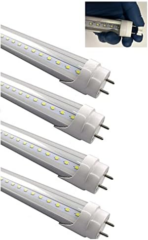 Type B T8 LED Tube Light, 2FT, Daylight 6000K, Clear Cover, 85-265V | Double-End Powered, 24-Inch, F17T8, F18T8, F20T10, F20T12/D Compatible, Not a Plug-and-Play