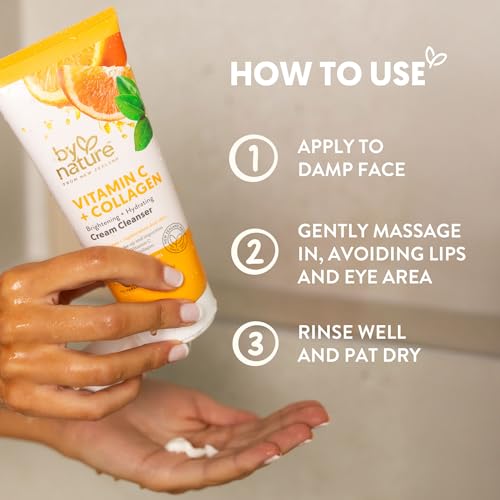 By Nature Vitamin C + Collagen Face Cream Cleanser - 7 oz