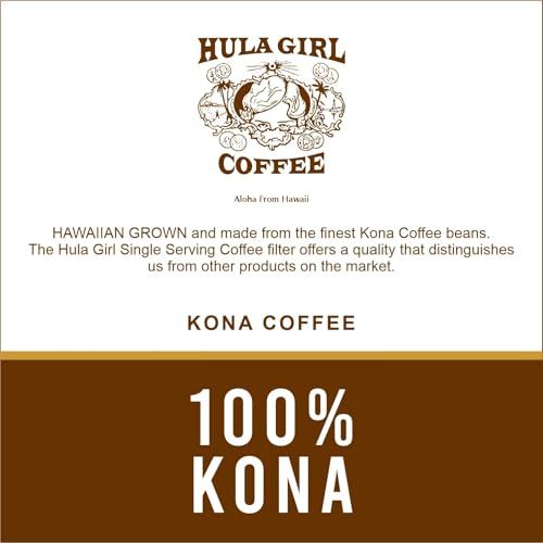 Hula Girl 100% Kona Coffee, Single Serve for Keurig K-Cup Brewers, Medium Roast, Works in the New K2