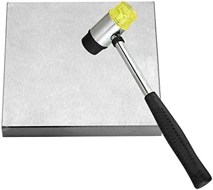 Oudtinx Steel Bench Block 6"x6" Flat Anvil Jewelers Tool Metal Bench Block