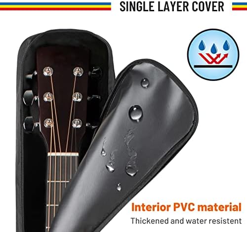 CAHAYA Electric Guitar Bag Gig Bag 6mm Padding Padded Backpack with Reflective Bands Soft Guitar Case Black CY0225