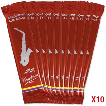 Vandoren SR262R Alto Sax JAVA Red Reeds Strength 2; Box of 10