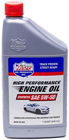 Lucas Oil 10101 Synthetic SAE 5W-50 Motor Oil API SP - 1 Quart