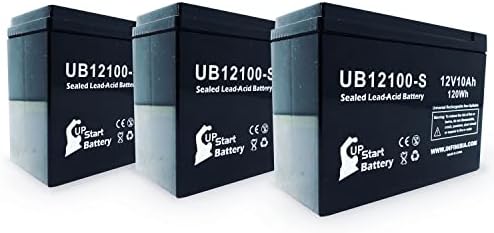 3X 12V 10Ah UB12100-S Replacement for Schwinn S750 36 Volt Battery | Replacement Universal Sealed Lead Acid Battery (10000mAh, F2 Terminal, AGM, SLA)
