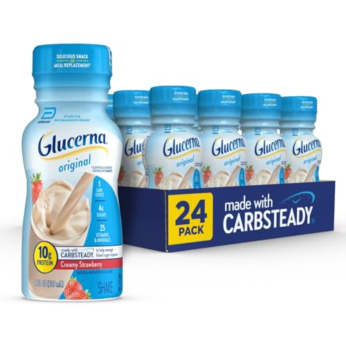 Glucerna Original Nutrition Shake to Support Blood Sugar Management | Diabetes Care Shake, 10g Protein, Ready-to-Drink Meal or Snack Replacement for Adults, 180 Calories, Vanilla, 24 Pack