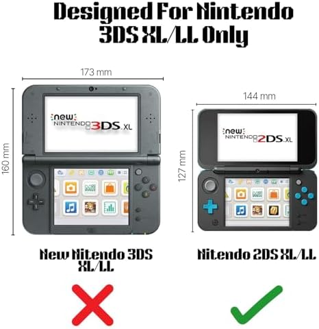 TNP Clear Hard Shell Case for New Nintendo 2DS XL/LL 2017