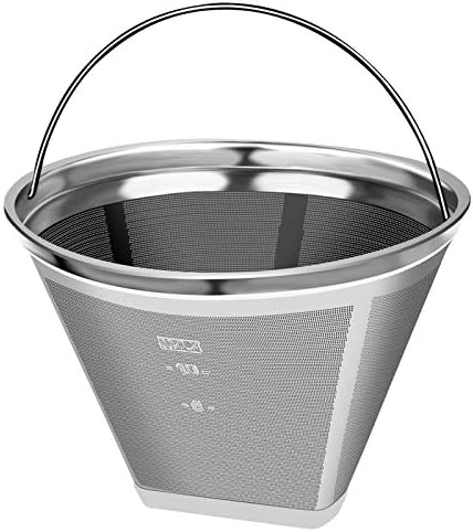 #4 Reusable Cone Coffee Filters, Fits Cuisinart 8-12 Cup Drip Coffee Maker