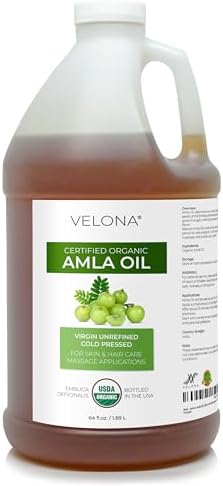 velona USDA Organic Castor Oil - 64 fl oz, Cold Pressed, USP Grade