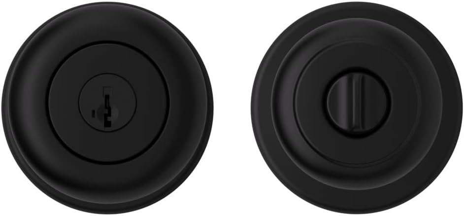 Kwikset Cove Interior Privacy Door Knob with Lock, Door Handle For Bathroom and Bedroom, Satin Nickel Keyless Turn Lock Doorknob, with Microban Protection