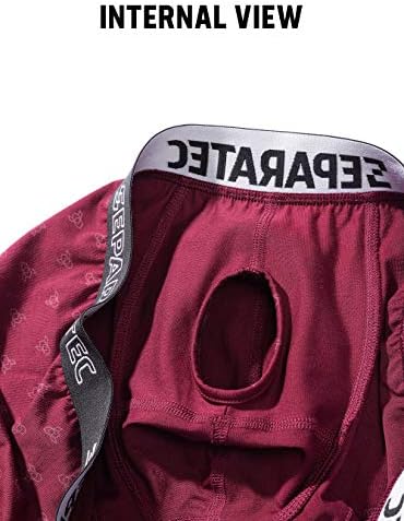 Separatec Men's Dual Pouch Underwear Comfort Soft Premium Cotton Modal Blend Boxer Briefs 3 Pack