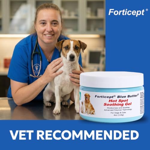Blue Butter – Hot Spot Treatment for Dogs Cats | Dog Cat Wound Care | Skin Yeast Infections, Ringworm, Cuts, Rashes, First Aid Veterinary Strength Anti Itch Cream 4oz