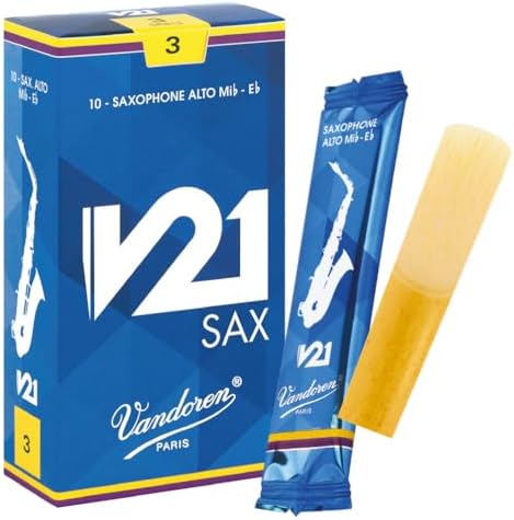 Vandoren SR813 Alto Saxophone V21 Reeds Strength 3; Box of 10
