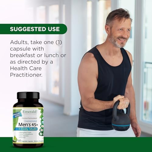 EMERALD LABS Men's 45 Plus 1-Daily Multi, 60 Capsules