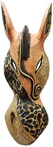 Giraffe Zebra Face Mask Wall Hanging Décor Hand Painted Patterns African Safari Style Decorative Accent Contemporary Variation An Awesome Gifting