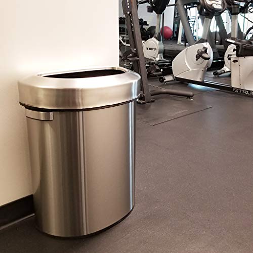 iTouchless Airstep 13 Gallon Step Pedal Kitchen Trash Can with Odor Filter, 50 Liter Commercial Grade Stainless Steel Recycle Bin for Home and Office, Silent Lid Open and Close