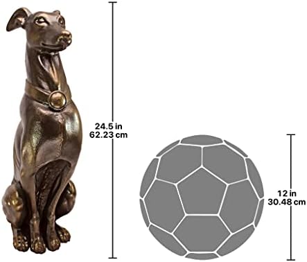 Design Toscano Man's Best Friend Dog with Basket Outdoor Garden Statue, 8 Inches Wide, 12 Inches Deep, 19 Inches High, Handcast Polyresin, Antique Stone Finish
