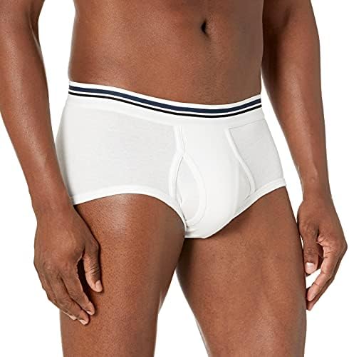 Amazon Essentials Men's Breathable Ribbed Knit Briefs with Elasticized Waistband, Multipacks