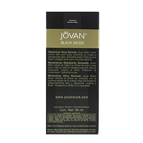 Jovan Black Must perfume 3.25 cologne concentrate spray |