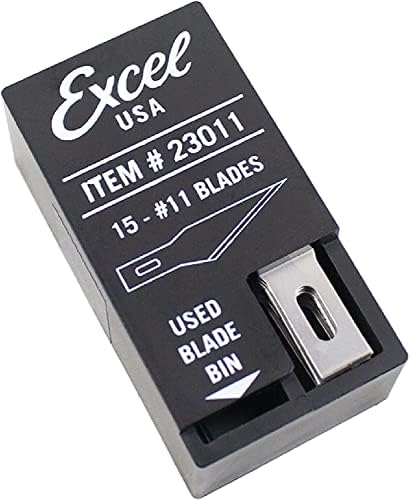 Excel Blades #11 15-Pack Craft Knife Replacement Blades With Dispenser