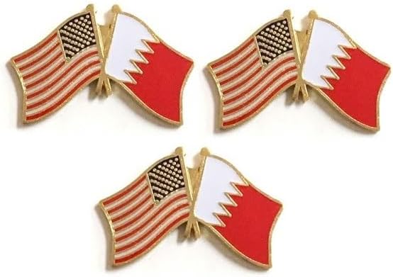 3 National Country Flag Crossed Enamel Flag Pins Pack of 3 Friendship Double Flags