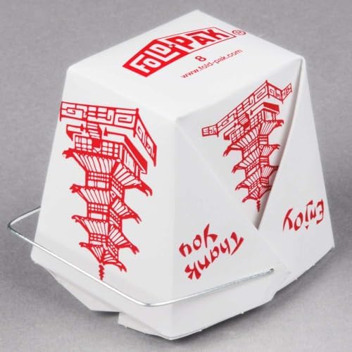 Pack of 15 Chinese Take Out Boxes PAGODA 8 oz / Half Pint Party Favor and Food Pail