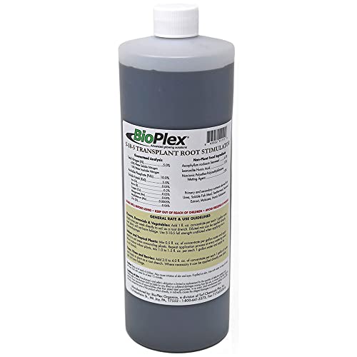 Esbenshade’s Transplant Root Stimulator 5-10-5 Fertilizer, 32oz - Liquid Fertilizer with Seaweed, Fish & Humic Acid - Reduces Transplant Shock