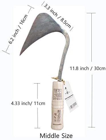Premium Quality Hand plow Hoe with Safety Cover for Easy Gardening, Weeding and Farming Made by Korean Master Blacksmith