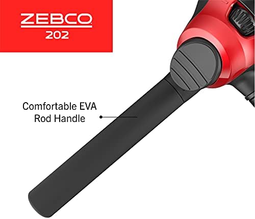 Zebco 202 Spincast Reel and Fishing Rod Combo, Right-Hand Retrieve, Pre-Spooled with 10-Pound Line,