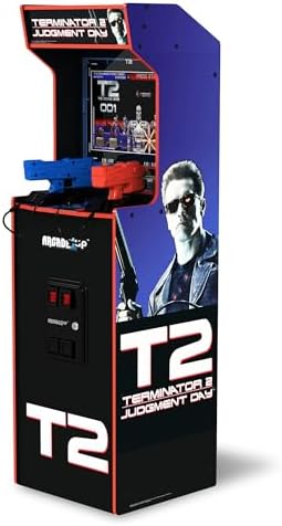 Arcade1Up Terminator 2 Deluxe Arcade Machine with Real-Feel Arcade Guns | 17-Inch BOE Color Monitor, Dual Speakers and Wi-Fi Online Leaderboards