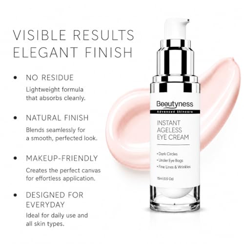 Instant Ageless Eye Cream – Anti Wrinkle Cream, Removes Under Eye Puffiness, Bags, Expression Lines
