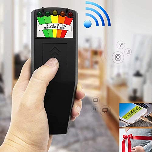 Emf Meter Ghost Hunting: Emf Meter Radiation Detector for EF RF MF - Handheld Emf Detector or Home and Office Emf Inspections, Black