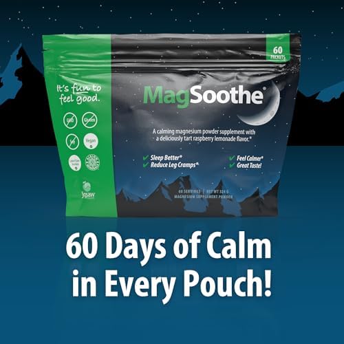 Jigsaw Health MagSoothe | Fast-Acting, Calming Magnesium Glycinate Powder Supplement | Raspberry Lemonade Flavor | 60 Servings (Jar)