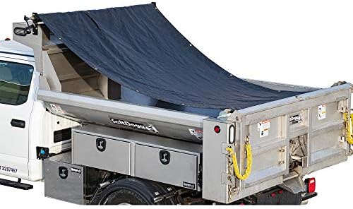 Buyers Products DTR7018 Aluminum Tarp System with Mesh Tarp, 7 x 18 Feet – Dump Body Tarp Kit, Dump Trailer Accessories, Heavy Duty Double-Stitched Hems, Brass Grommets, Telescoping Roller