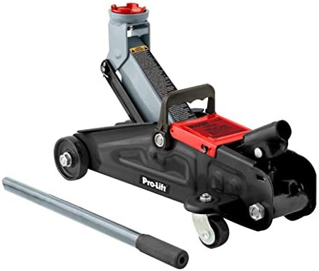 Pro-LifT F-2315PE Grey Hydraulic Trolley Jack Car Lift with Blow Molded Case-3000 LBS Capacity, 12 Inch, Black