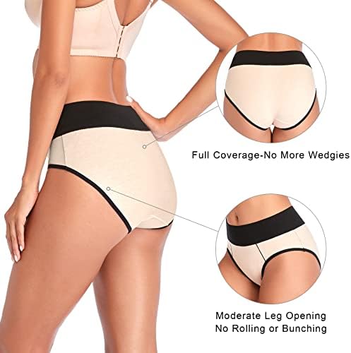 Annenmy Postpartum Underwear Women High Waisted Cotton Underwear Breathable C Section Panties Tummy Control Briefs