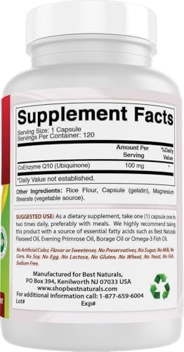 Best Naturals COQ10 100 mg 120 Capsules