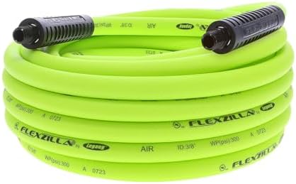 Flexzilla Air Hose, 3/8 in. x 35 ft., 1/4 in. MNPT Fittings, Heavy Duty, Lightweight, Hybrid, ZillaGreen - HFZ3835YW2