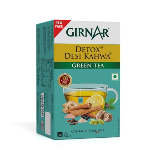 Girnar Detox Green Tea, (36 Teabags)