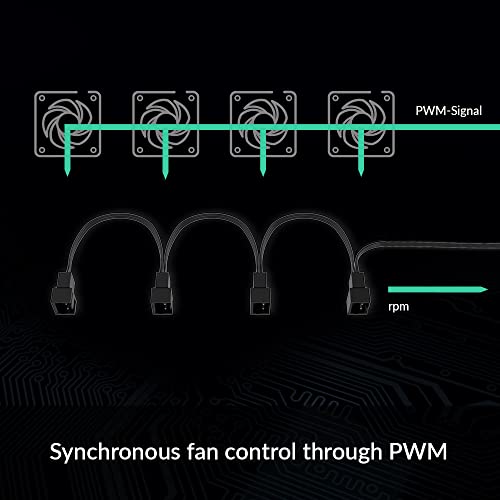 ARCTIC 4-Pin PWM Fan Splitter Cable - PST Extension-Cable for 4 Case Fans