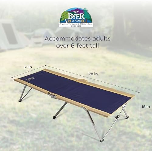 Easy Cot, 330 lb, Extra Large Folding Cot, Bed for Adults | Heavy Duty for Indoor and Outdoor Use, 78”L X 31”W X 18”H, Capacity