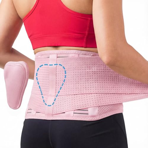 Sparthos Back Brace for Women & Men, Sciatica, Lower Back Pain - Black-L | Herniated Disc & Scoliosis Pain Relief, Adjustable Back Support Belt, Lumbar Pad, Breathable Mesh for Work & Heavy Lifting