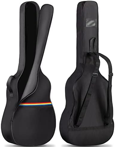 CAHAYA Electric Guitar Bag Gig Bag 6mm Padding Padded Backpack with Reflective Bands Soft Guitar Case Black CY0225