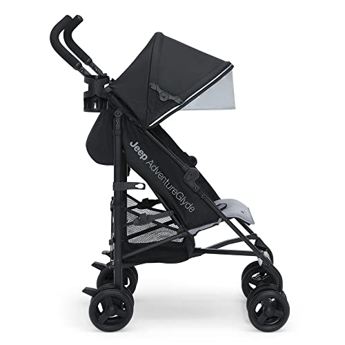 Jeep AdventureGlyde Stroller by Delta Children - Lightweight Travel Stroller with Smoothest Ride & Compact Fold, 3-Position Recline