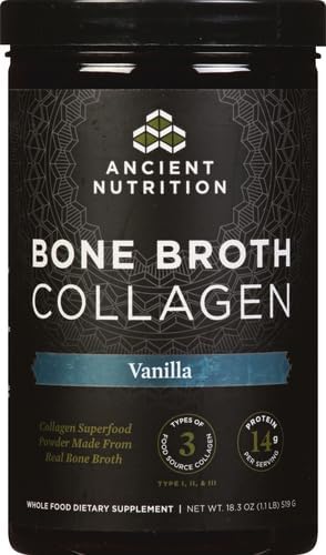 Ancient Nutrition Hydrolyzed Bone Broth Collagen Peptides, Chocolate