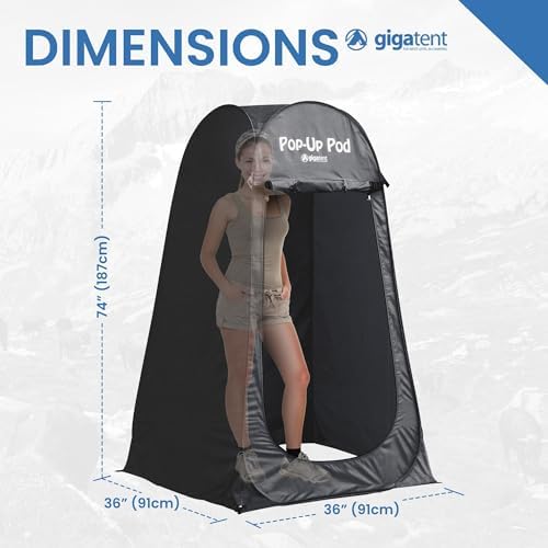 GigaTent Pop Up Pod Changing Room Privacy Tent – Instant Portable Outdoor Shower Tent, Camp Toilet