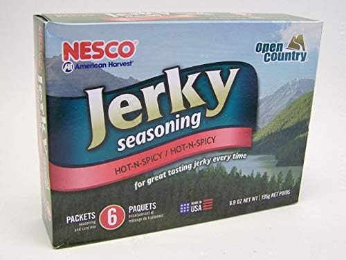Nesco Jerky Seasoning Hot-N-Spicy Flavor 6 Pack BJH-6 Seasoning And Cure Mix