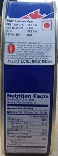 DAK Premium Ham, Fully Cooked, 16 oz